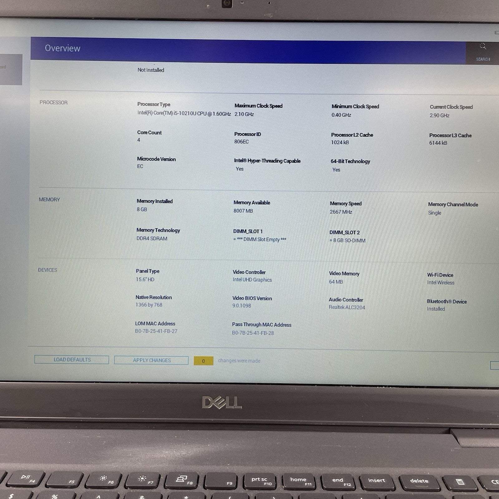 Dell Latitude 3510 15.6" i5-10210U 1.60 GHz 8 GB RAM No SSD/OS/AC - Scratched3