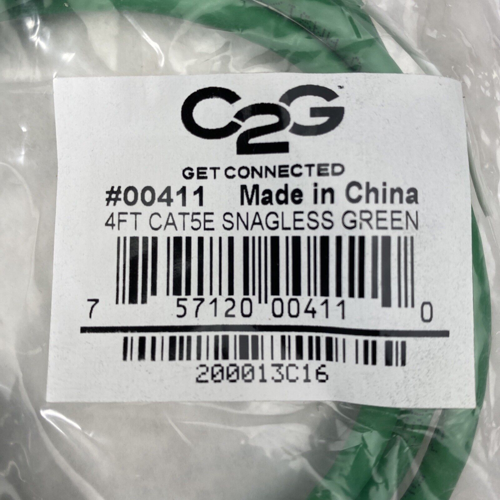 Lot( 10 ) 4ft Green Cat5e C2G 0041 Snagless Unshielded UTP Ethernet Patch Cable