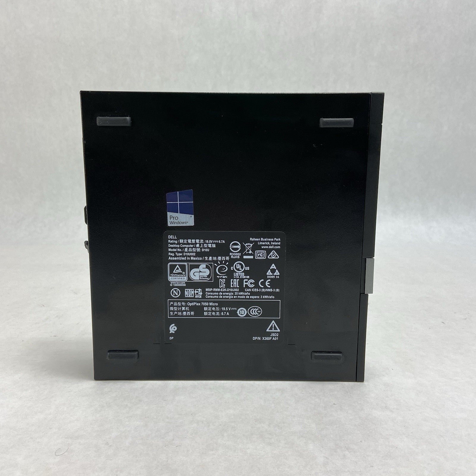 Dell Optiplex 7050 MFF Intel Core i7-7700 3.6GHz 8GB RAM No AC/HDD/OS4