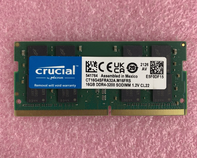 Crucial CT16G4SFRA32A.M16FRS 16 GB DDR4-3200 SODIMM Laptop Memory RAM