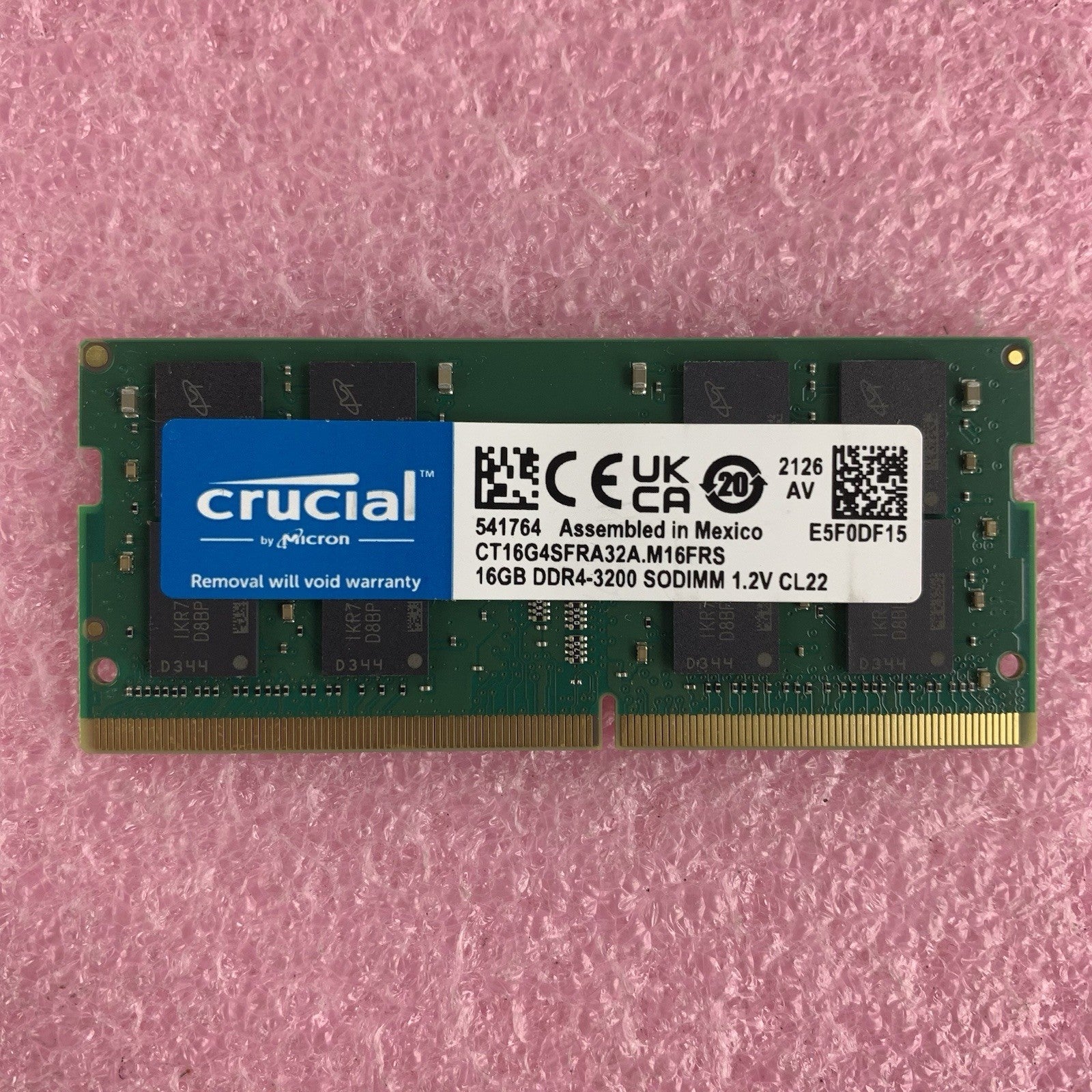 Crucial CT16G4SFRA32A.M16FRS 16 GB DDR4-3200 SODIMM Laptop Memory RAM1