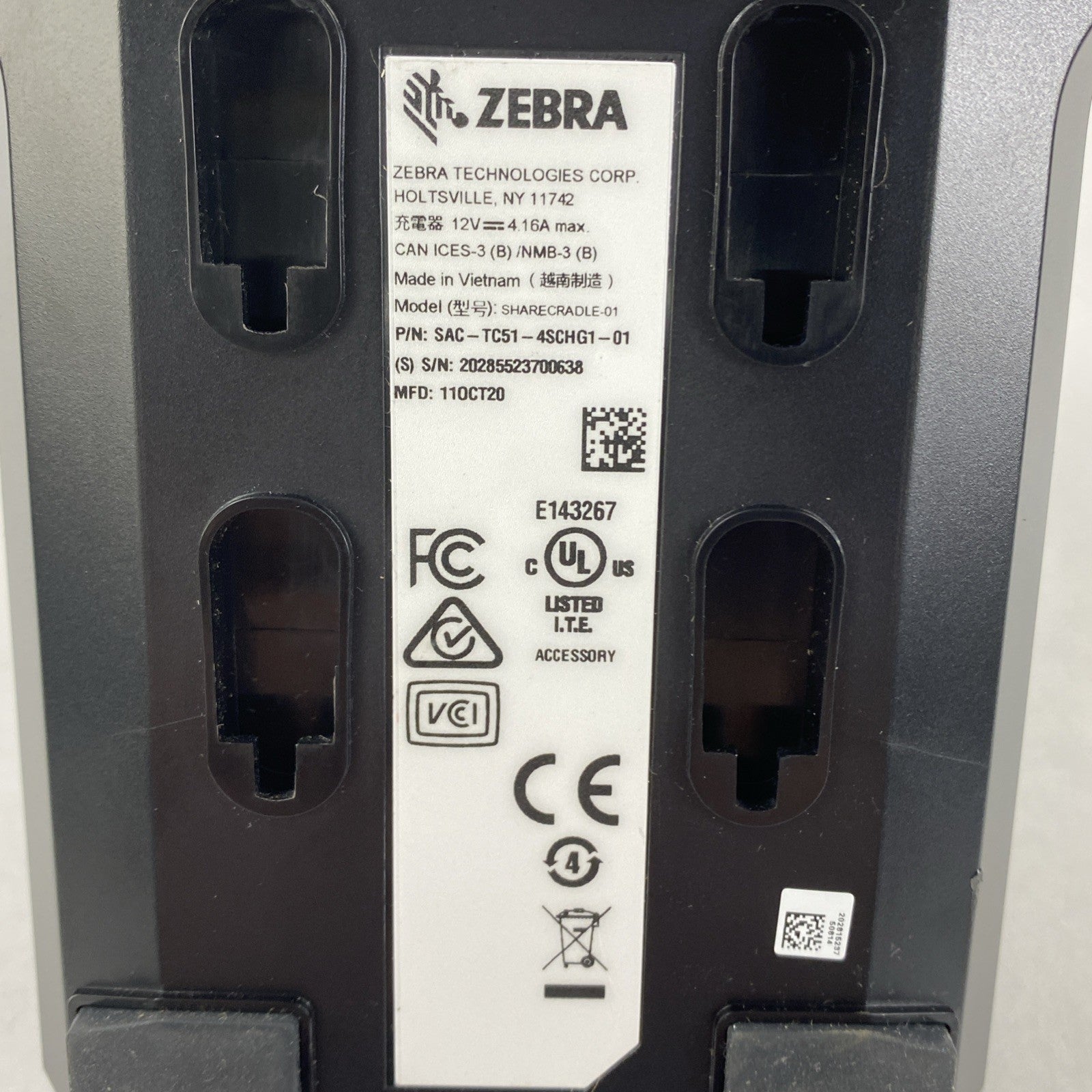 Zebra SHARECRADLE-01  Lot 2 No Cords - Adapters4