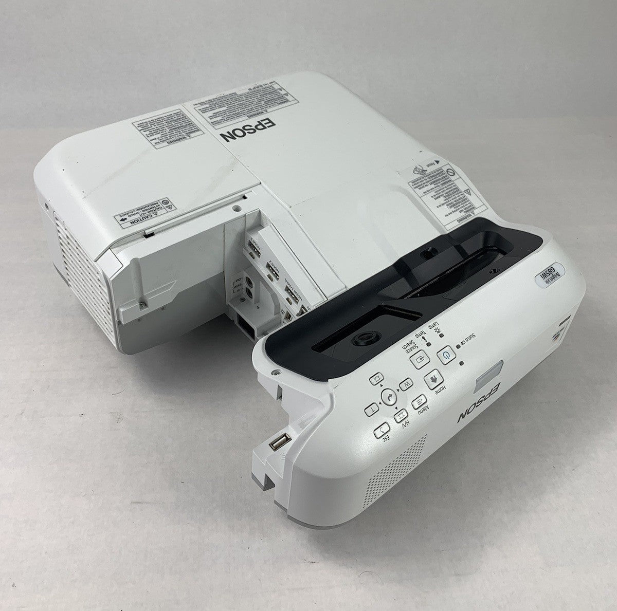Epson H741A BrightLink 685Wi LCD Projector 2428 Lamp Hours - Missing Port Cover