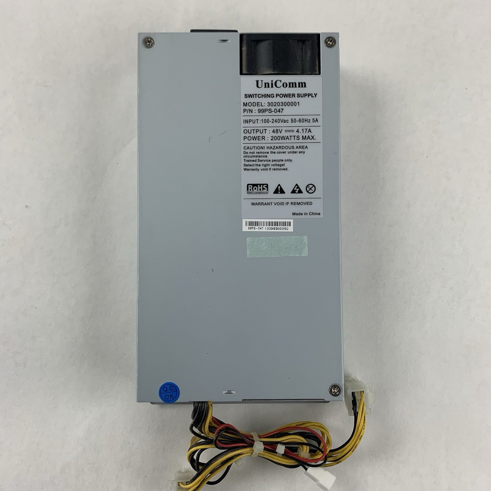 Unicom 3020300001 99PS-047 100-240 VAC 60 Hz 48V 200W Power Supply1