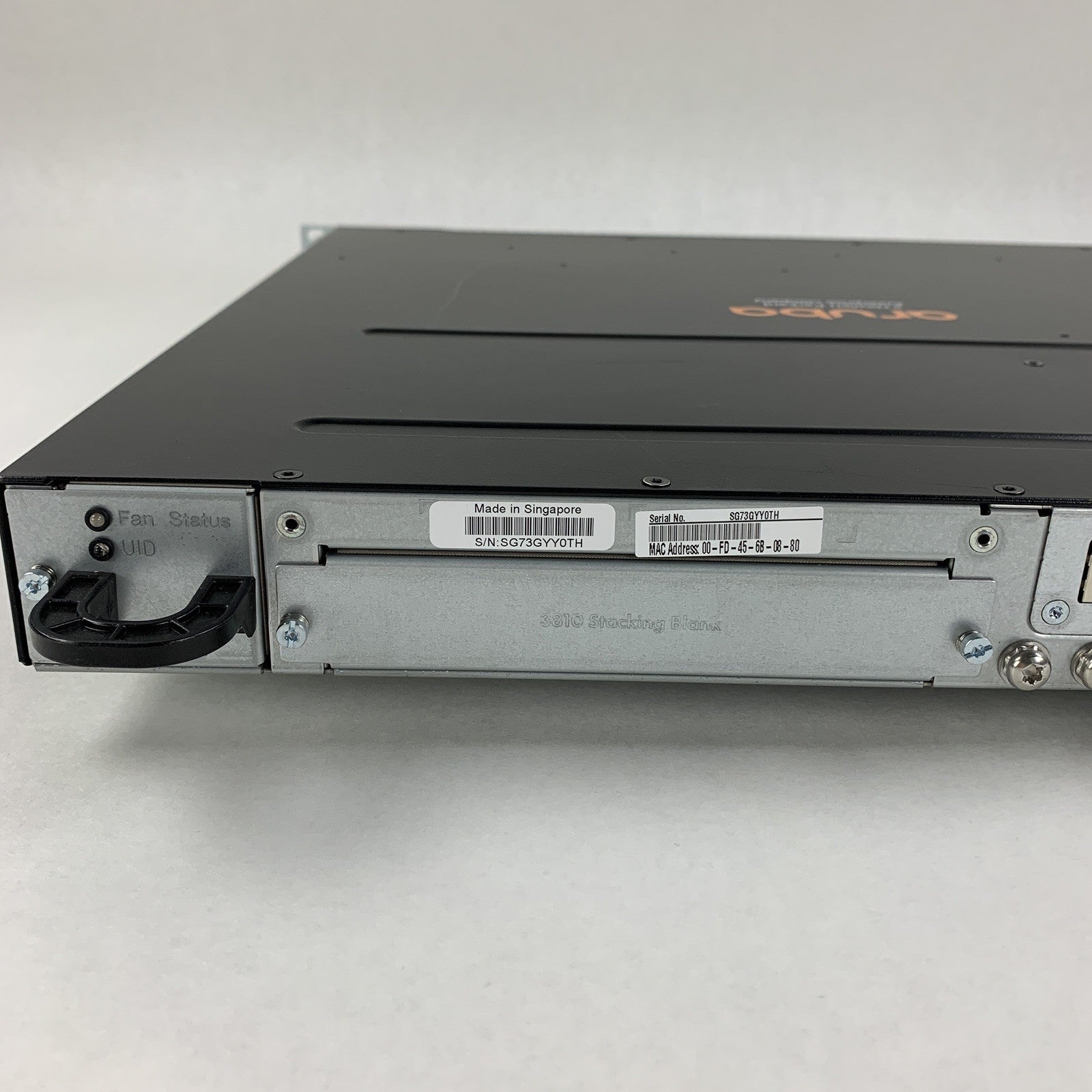 Aruba HP JL075A 3810M 16-Port SFP+ 2-Slot Managed Network Switch 1x Power Supply