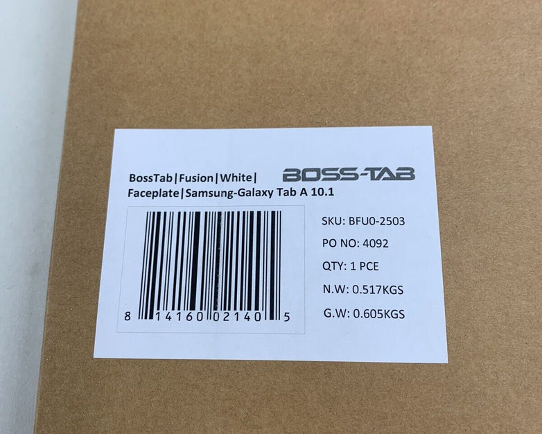 BossTab BFU0-2503 Fusion White Faceplate Galaxy Tab A 10.1