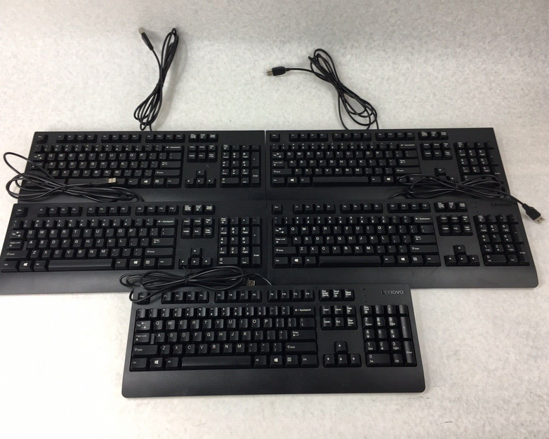 Lot of 5 Lenovo Preferred Pro II (00XH688, SK-8827) USB Keyboard