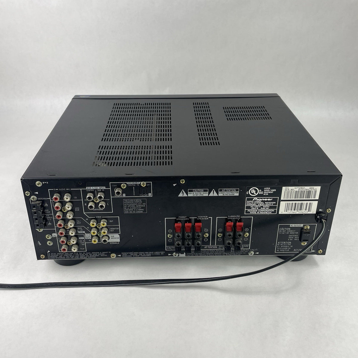 Pioneer  VSX-D411 5.1 Channel 100 Watt Receiver No Remote - Tested6