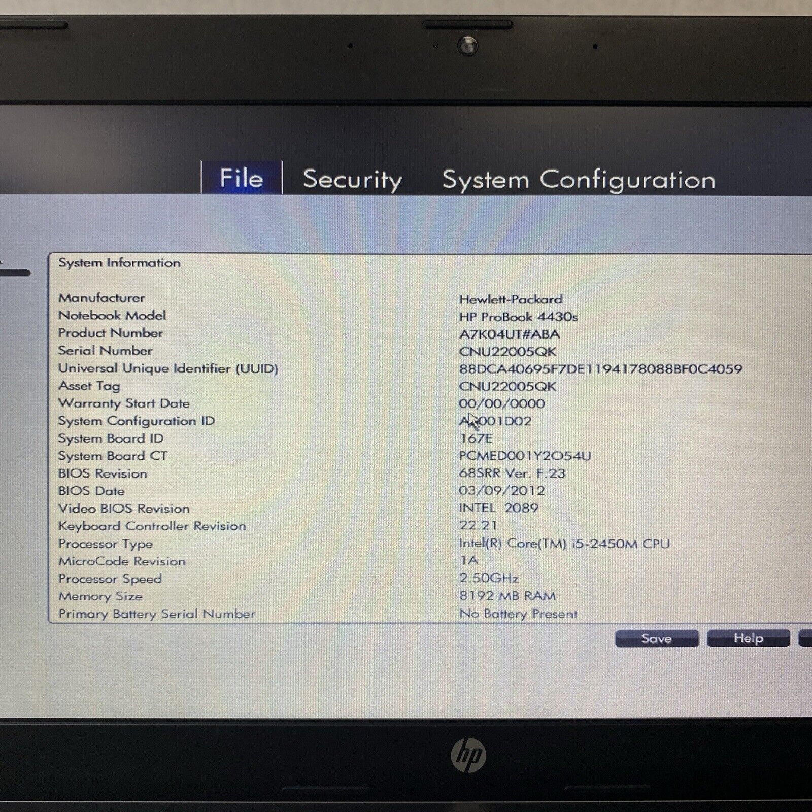 HP ProBook 4430s 14'' Intel Core i5-2450M 2.5GHz 8GB RAM No Battery HDD Lot of 2