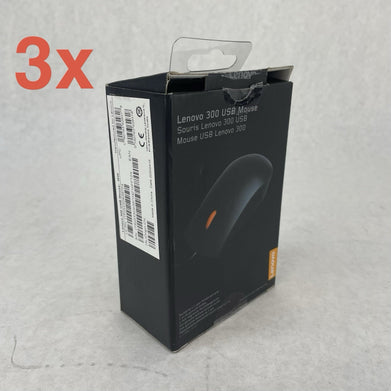 Lenovo 300 GX30M39704 Wired USB Mouse Lot of 3