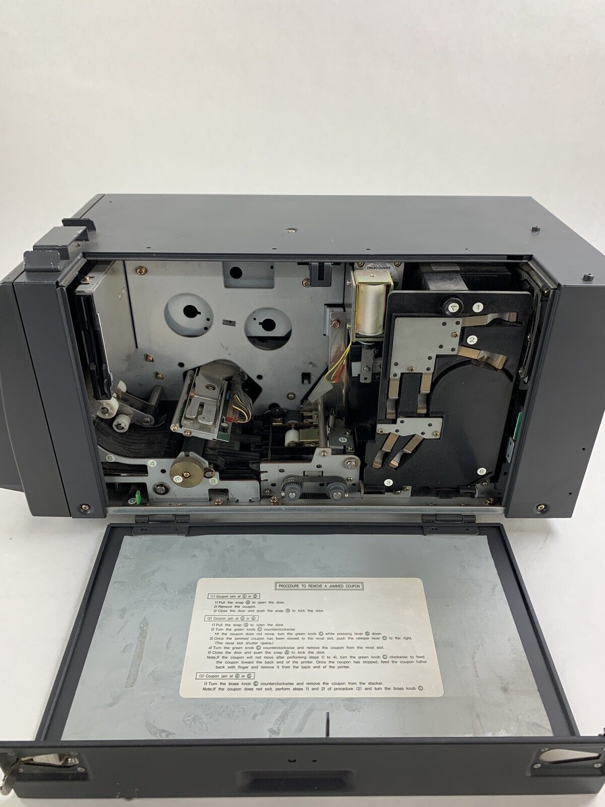 Fujitsu ATB Printer 9811 CA02421-A041 Powers On No Ribbon or Cards For Parts
