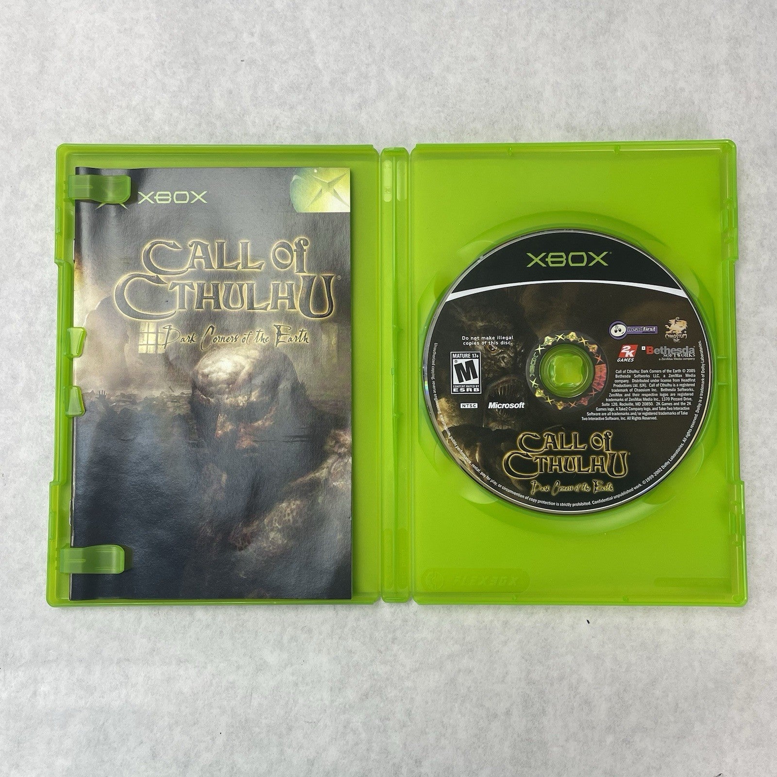 Call of Cthulhu Dark Corners of the Earth Xbox Complete CIB3