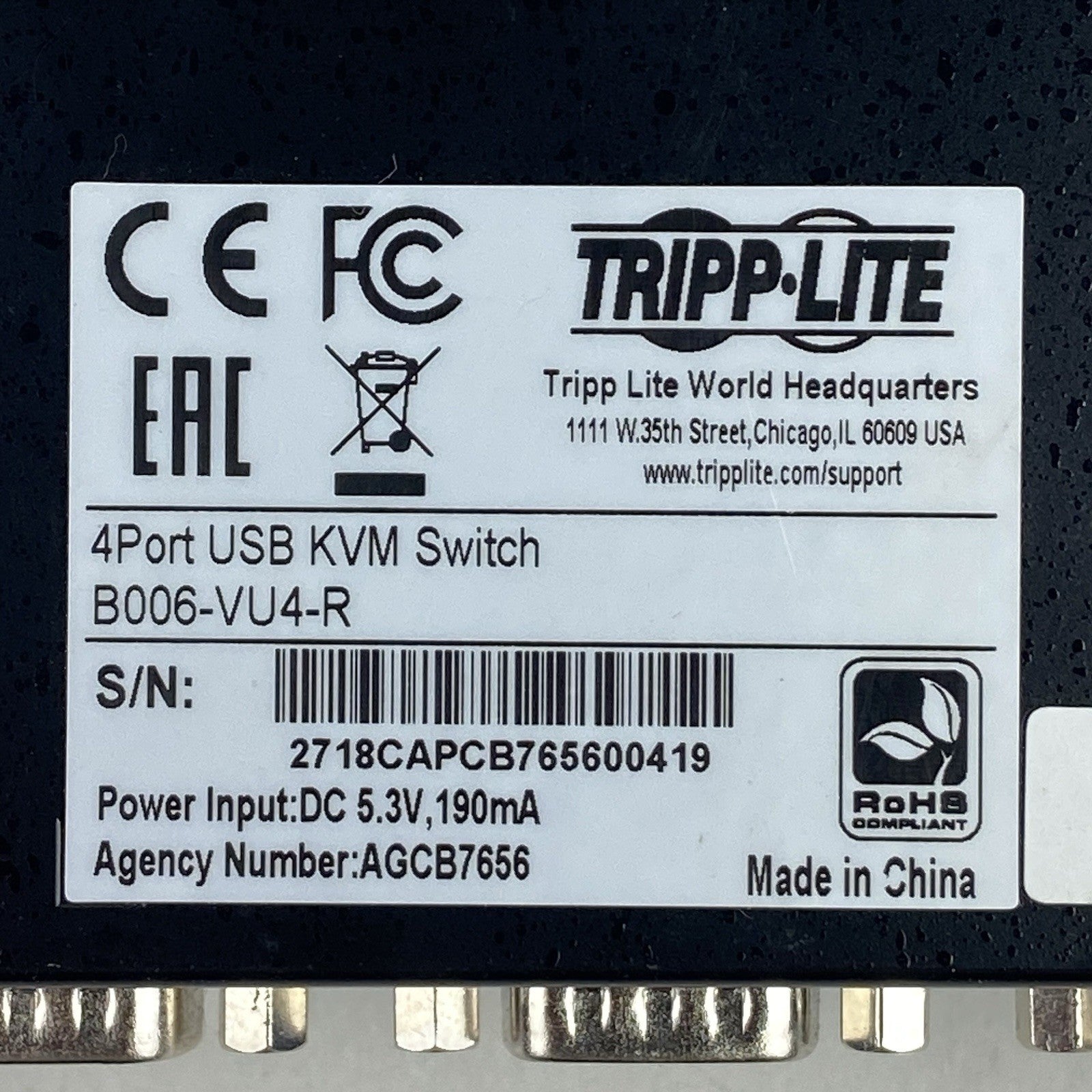 Tripp-Lite B006-VU4-R 4Port USB KVM Switch7