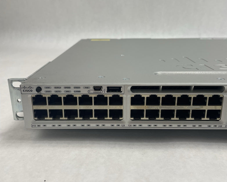 Cisco WS-C3850-48PW-S 48-Port PoE+ Gigabit Layer 3 Managed Switch Tested & Reset