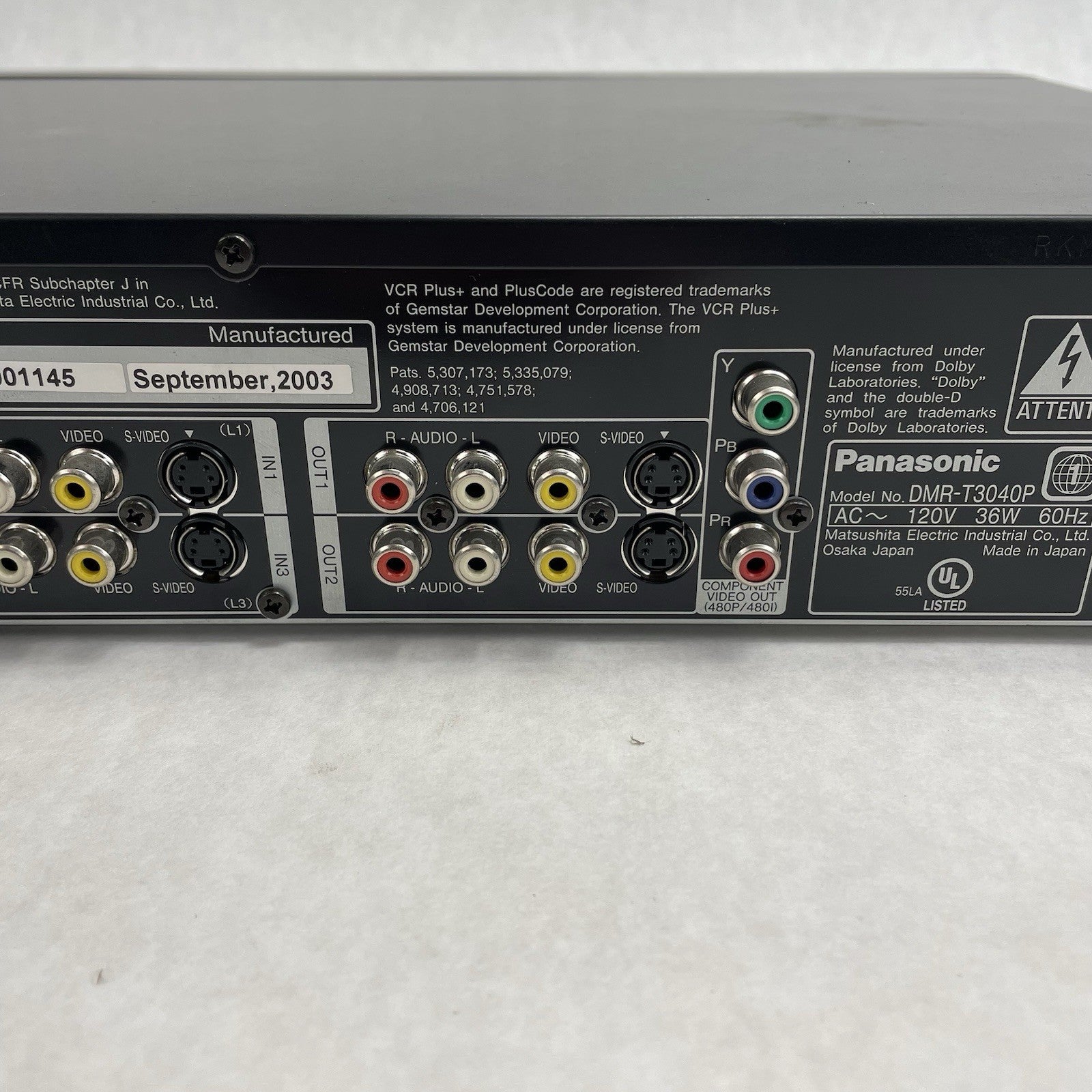 Panasonic DMR-T3030 DVD Recorder