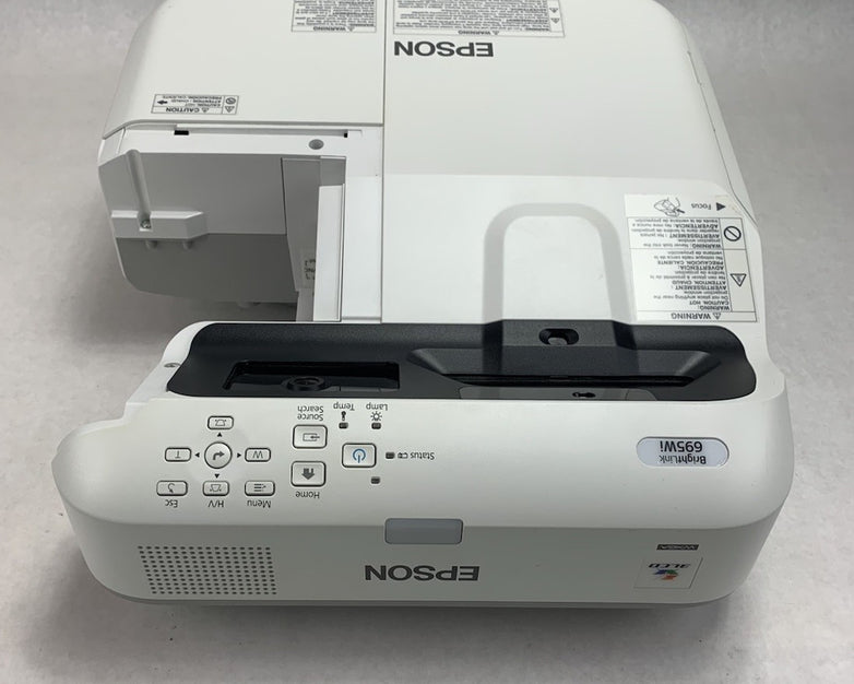 Epson PowerLite 695Wi H740A Projector 670 Lamp Hours - No Remote No Port Cover