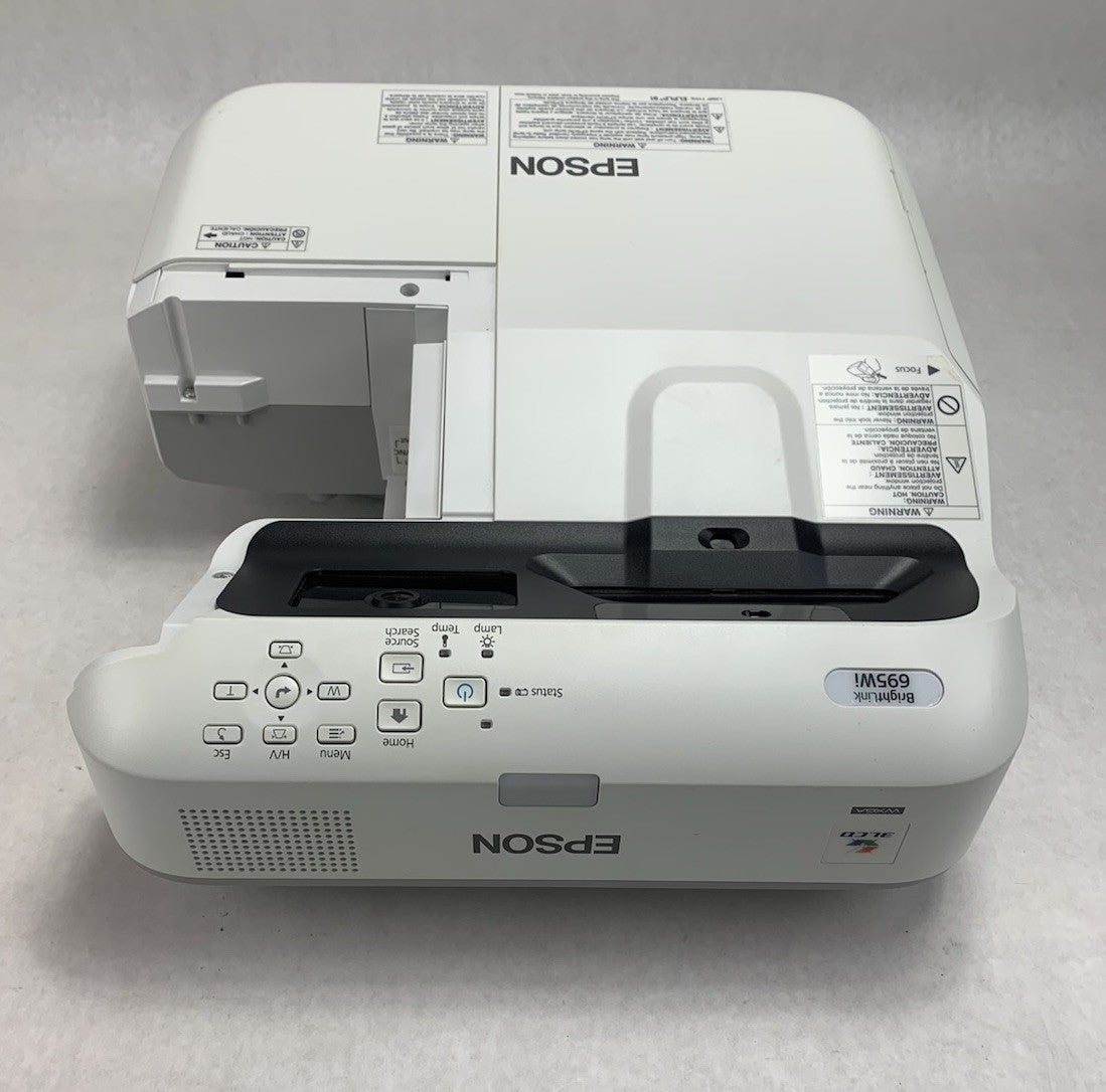Epson PowerLite 695Wi H740A Projector 670 Lamp Hours - No Remote No Port Cover3