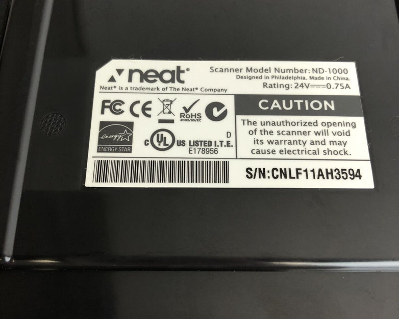 Neat Desk ND1000 Desktop Scanner and Digital Filing System - For Parts or Repair