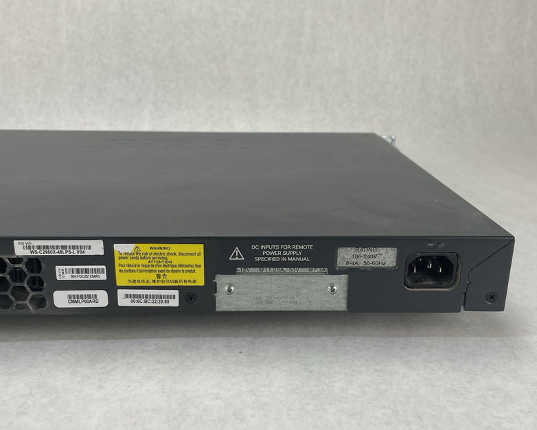 Cisco Catalyst WS-C2960X-48LPS-L V04 - Tested