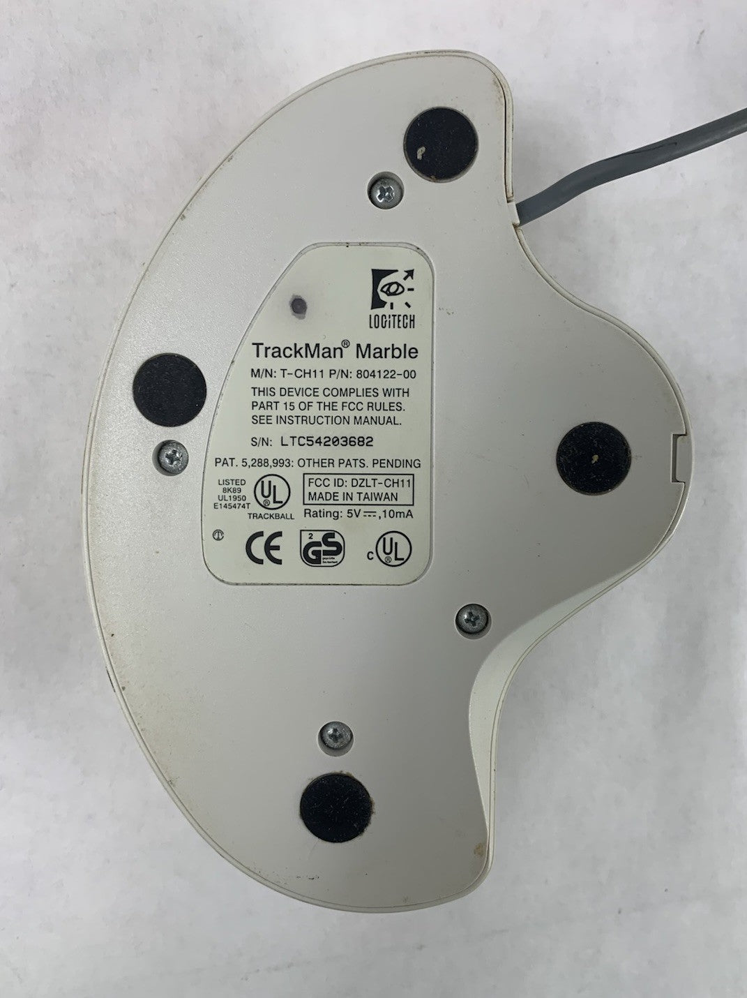 Logitech T-CH11 804122-00 Trackman PS/2-Wired Trackball Mouse6