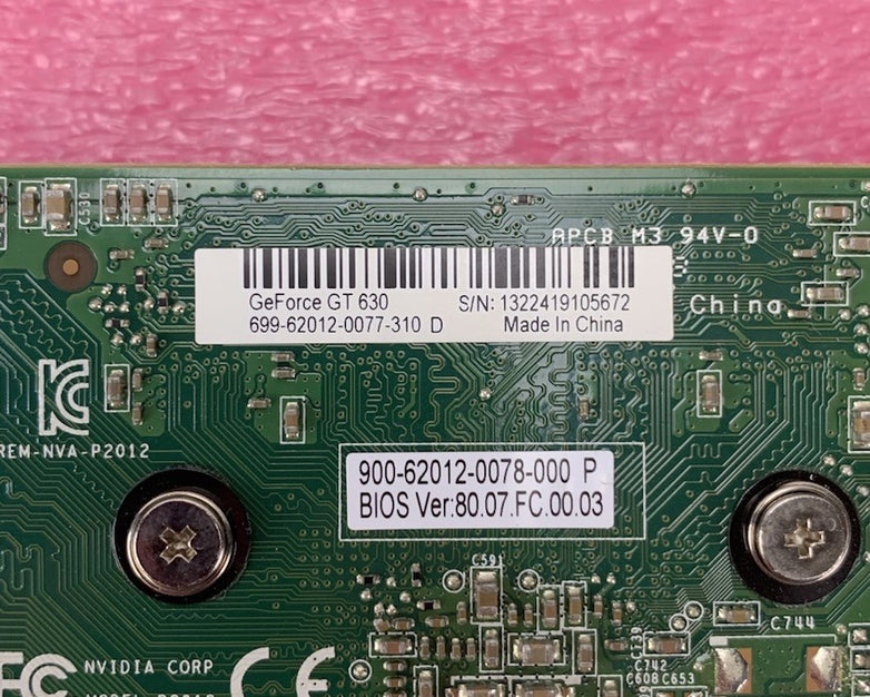 Nvidia GeForce GT 630 P2012 180-12012-1002-A02 Video Graphics Card