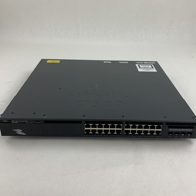 Cisco WS-C3650-24PS-S 24-Port Gigabit PoE Switch Managed Tested