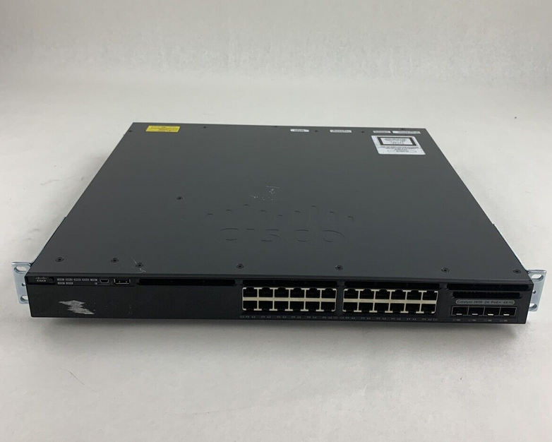 Cisco WS-C3650-24PS-S 24-Port Gigabit PoE Switch Managed Tested