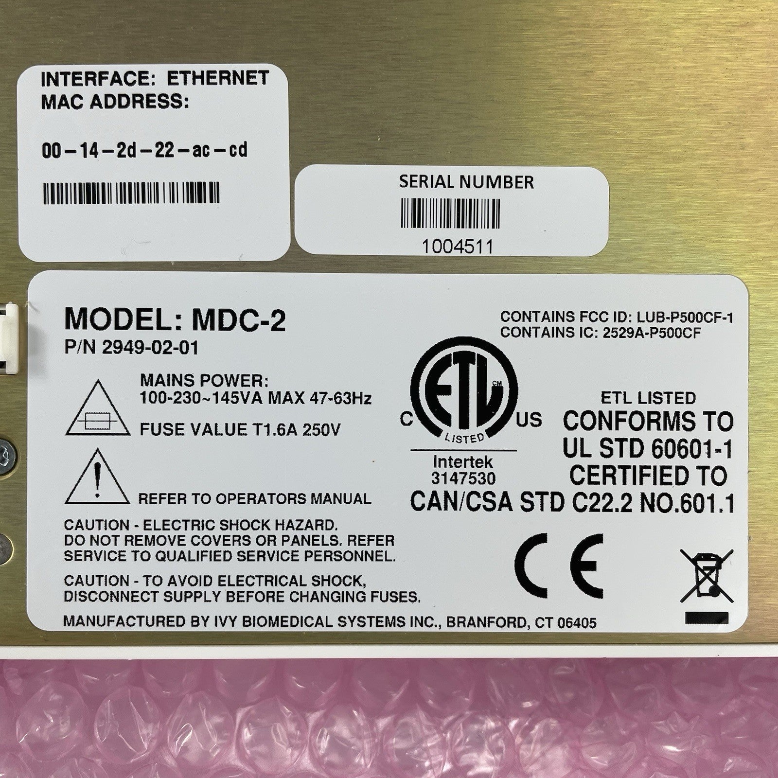 Cerner Connectivity Engine MDC-2 8 USB Ports Medical Device Interface