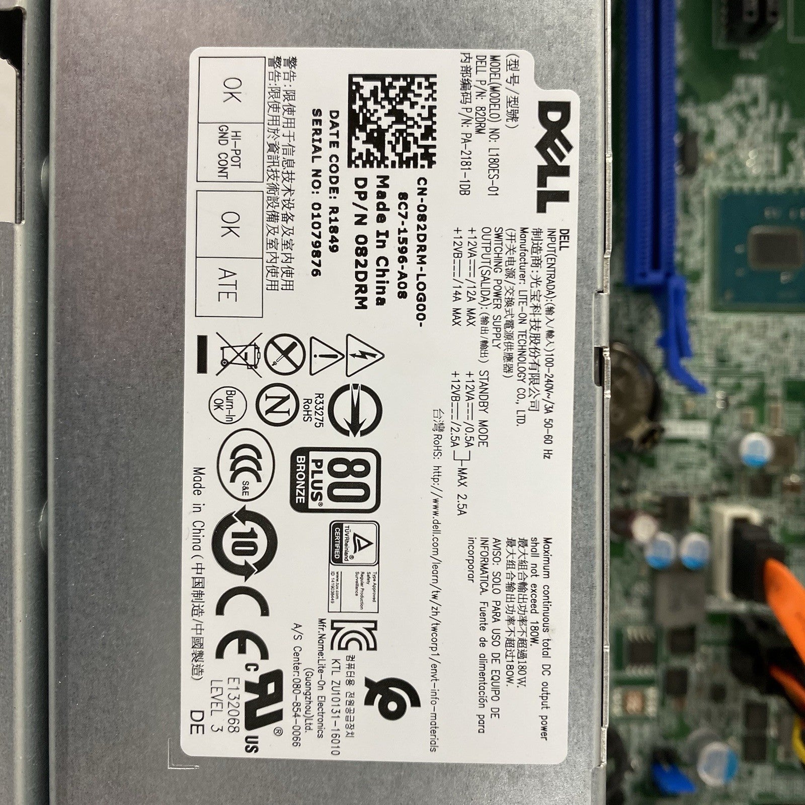 Dell OptiPlex 5050 SFF Intel Core i7-7700 3.6GHz 1x8GB RAM No HDD No OS12