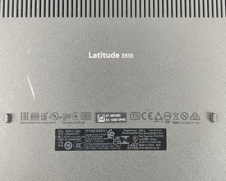 Dell Latitude 3510 15.6" i7-10510U 1.80 GHz 8 GB RAM No SSD/OS/AC