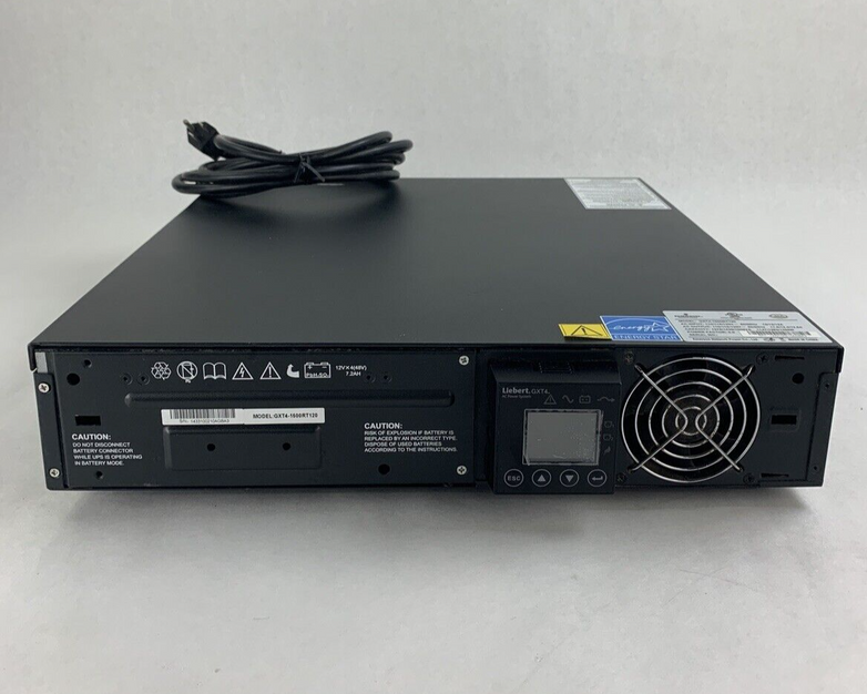 Emerson Vertiv Liebert GXT4-1500RT120 Network Power UPS System No Batteries