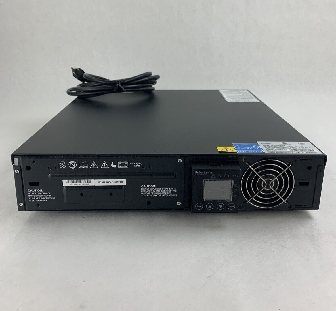 Emerson Vertiv Liebert GXT4-1500RT120 Network Power UPS System No Batteries