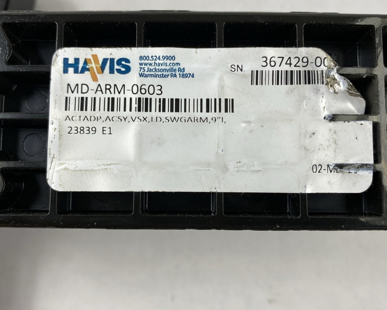 Harvis Rugged Keyboard Mounting Tray C-KBM-201 with Swivel Arm Mount MD-ARM-0603