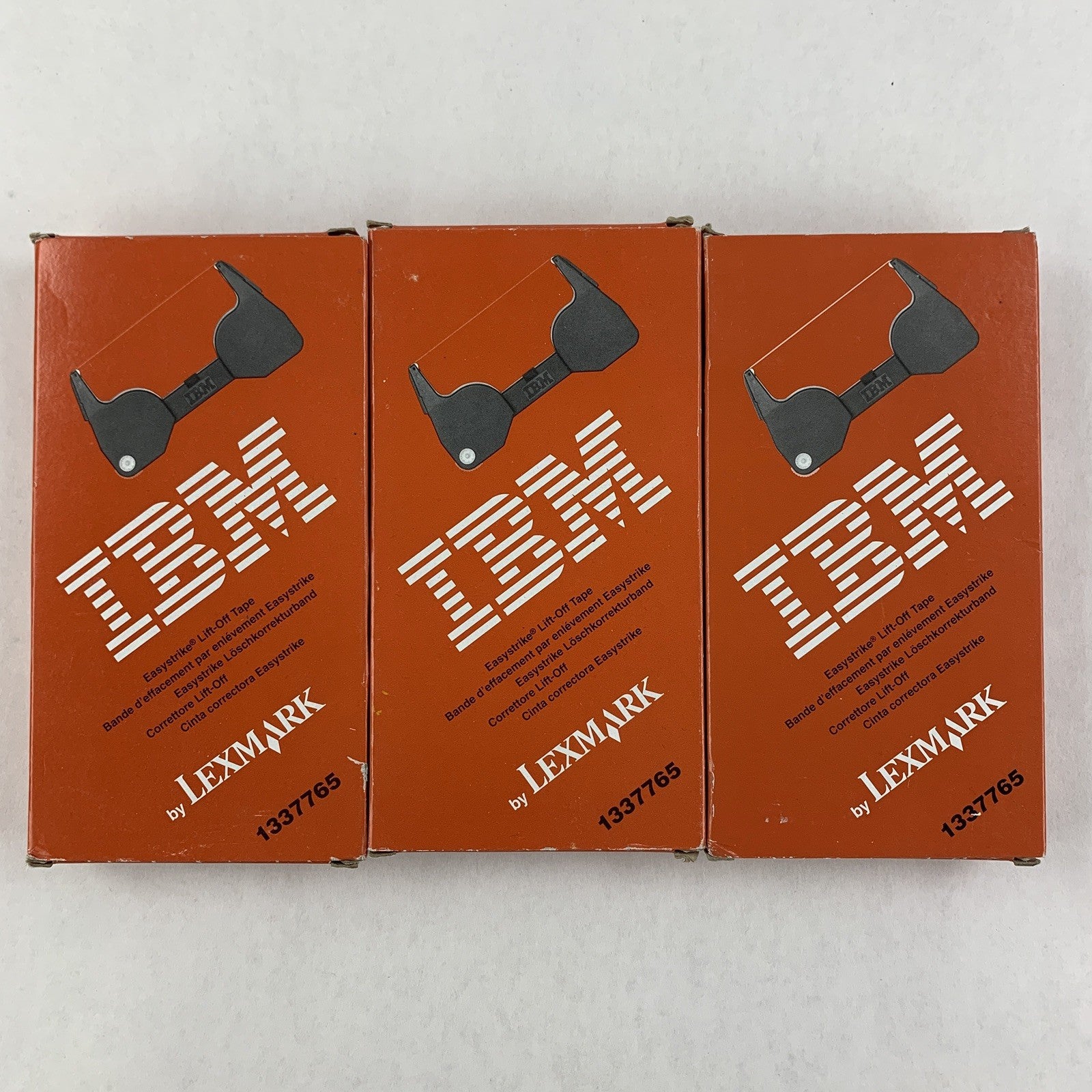 IBM 1337765 Easystrike Lift Off Correction Tape Cassette Lot of 3x