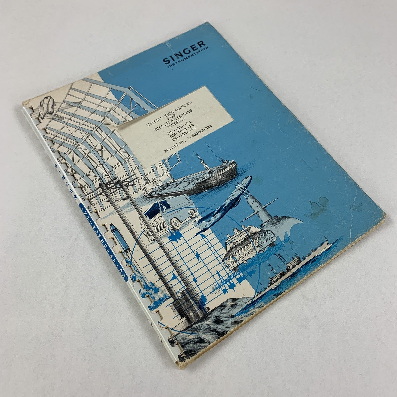 Singer 1-500783-322 Dipole Antennas Instruction Manual DM-105A-T1 / T2 / T3