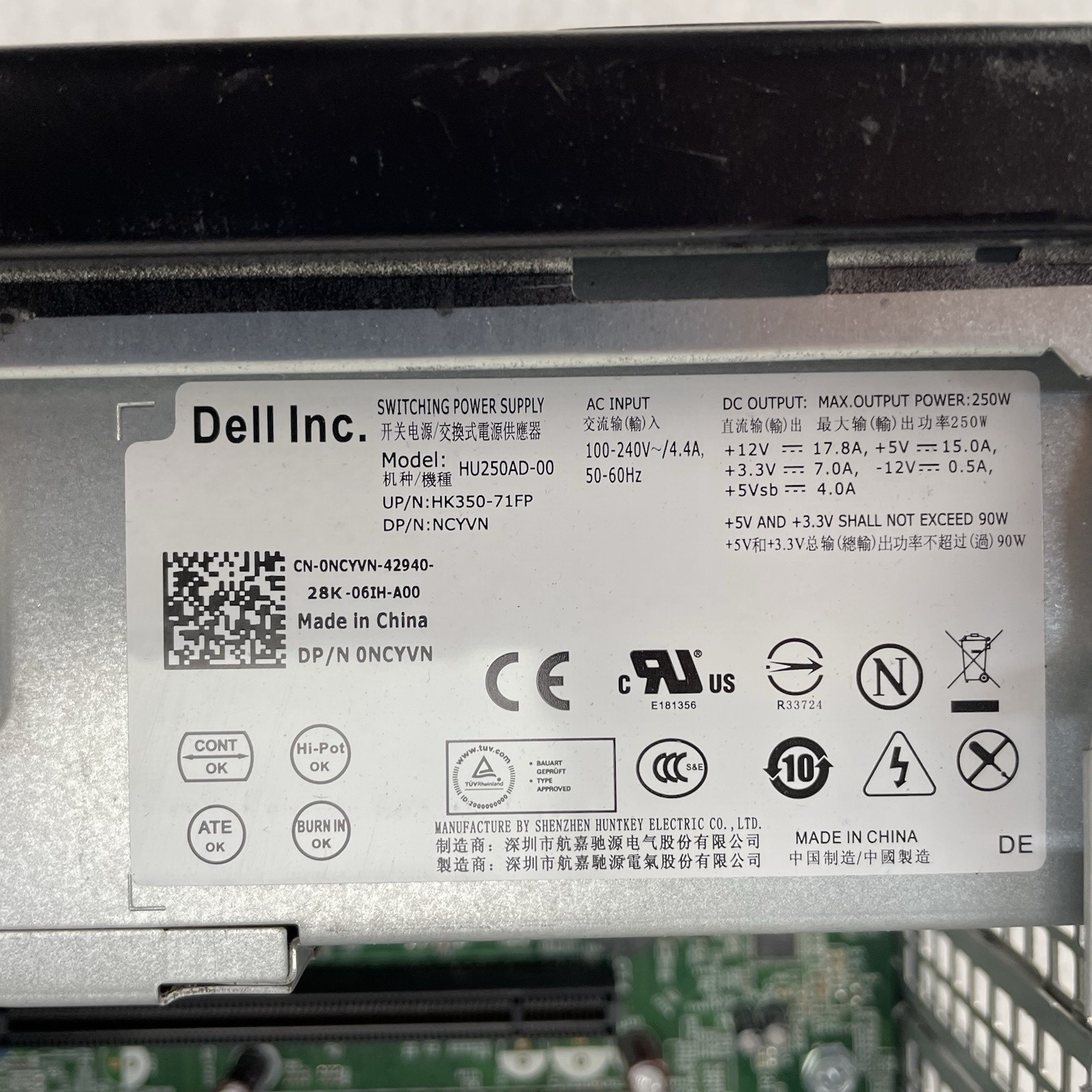 Dell OptiPlex 7010 DT Intel Core i3-3220 3.30 GHz 4 GB Ram No HDD No OS