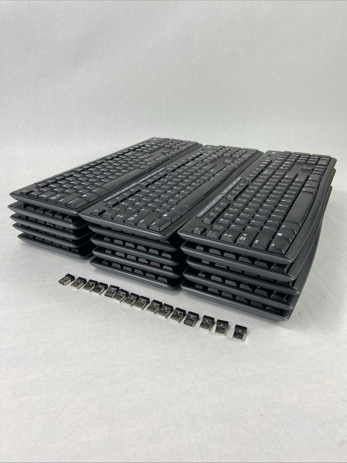Lot of 15 Logitech K270 Wireless Keyboards  - Dongles Included -  Needs Pairing