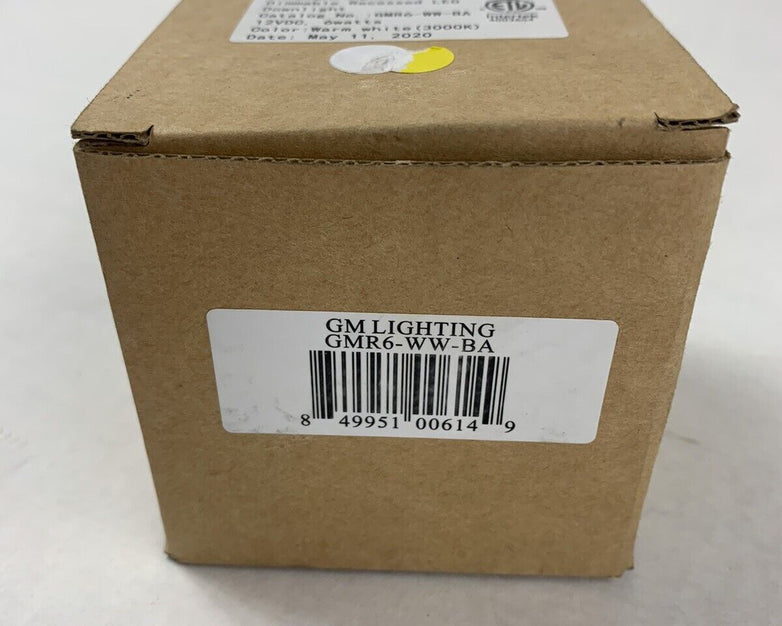 Lot of 2 GM Lighting GMR6-WW-BA Warm White Dimmable LED 3000K