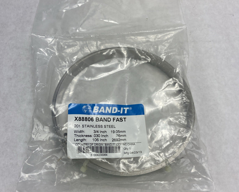 Band-It X88806 Band Fast 201 Stainless Steel, 3/4" X 100' Roll Band. .030 Thick