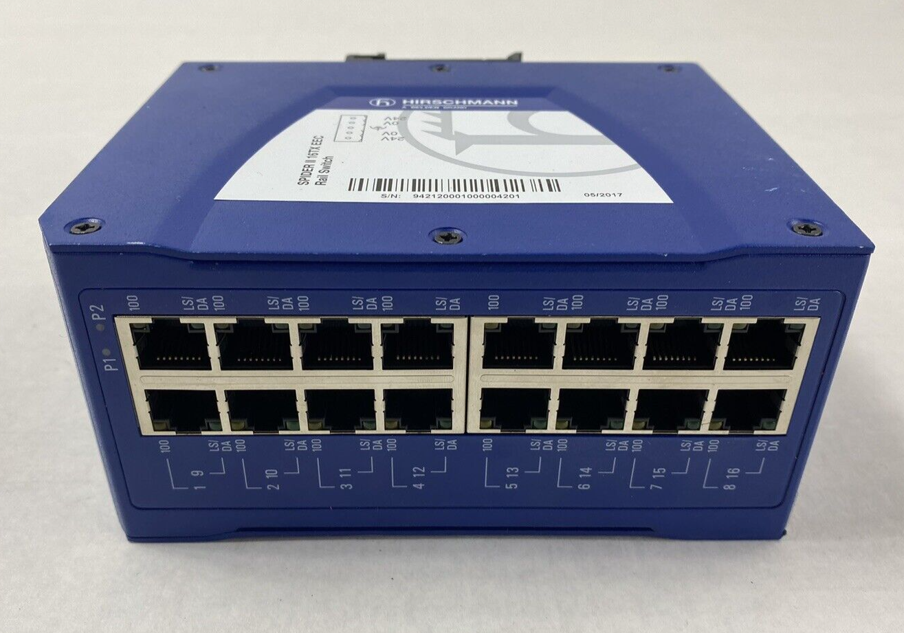 Hirschmann Spider II 16TX EEC Rail Switch Untested