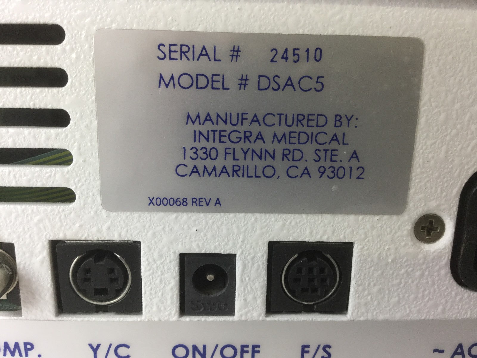 Dentrix Image Cam, DCAS5, USB 2.0 Digital, Powers on but Untested