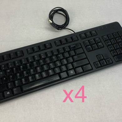 Dell KB212-B Wired USB Keyboard (Lot of 4)
