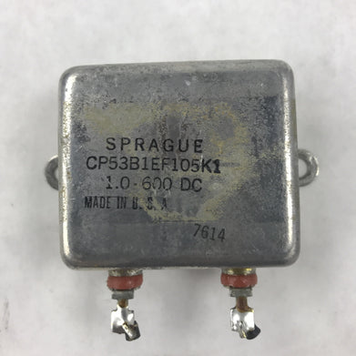 Sprague CP53B1EF105K1 2X1.0-600 DC Capacitor/Relay Unit
