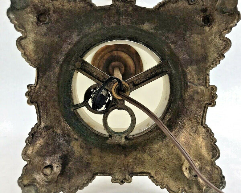 M.C. CO GIM 644 Antique Lamp - White Floral Globe