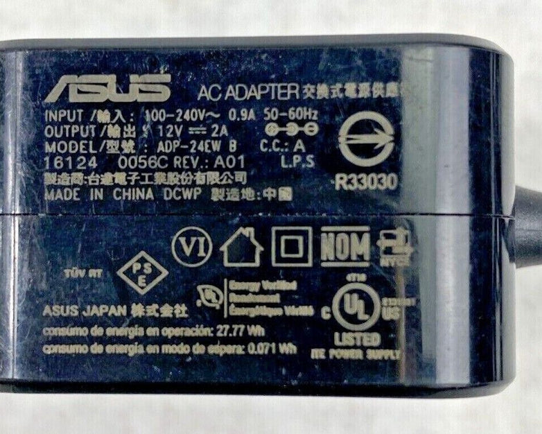 Lot of 2 Asus ADP-24EW B 24W 12V 2A Square Rectangle Connector AC Adapter OEM