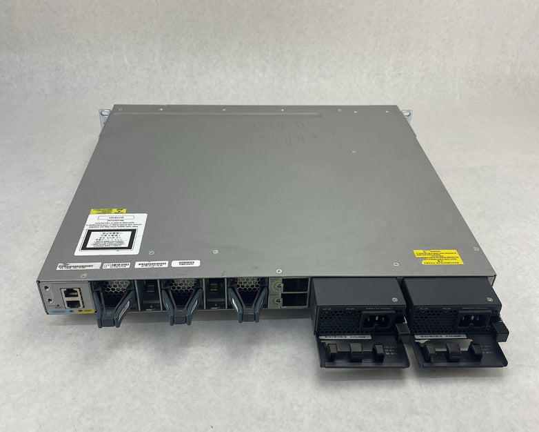 Cisco WS-C3850-48P-S 48-Port V06 PoE+ 2x PSU NM-4-10g Gigabit Switch - Tested