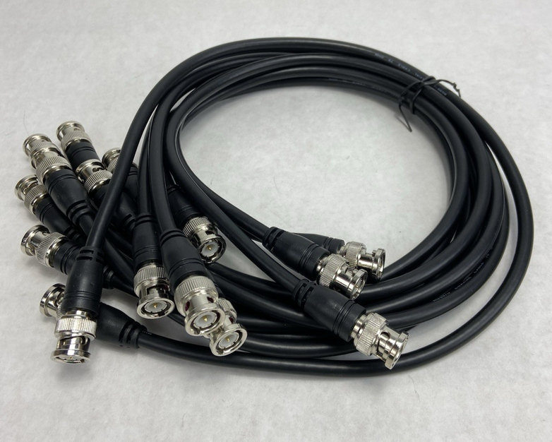 BNC Male to BNC Male RG59/U Coaxial Cable 75 OHM 24" - Open Box - Set of 8