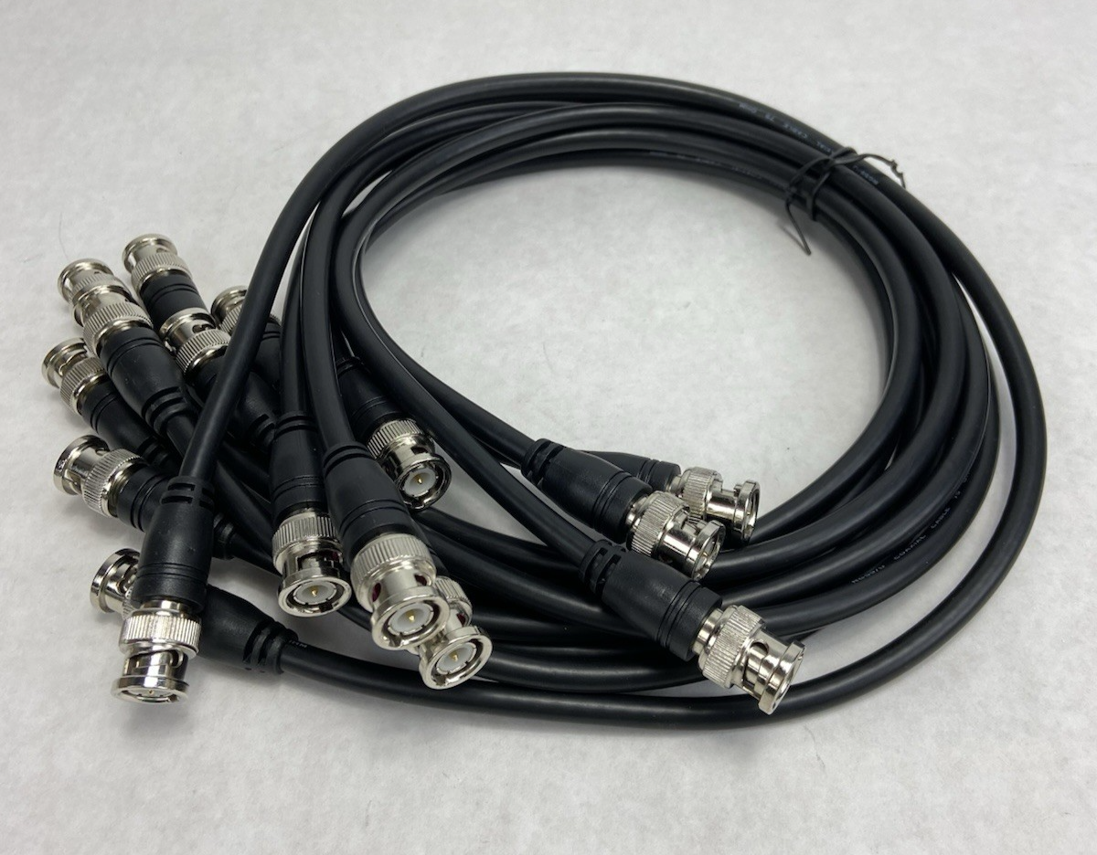 BNC Male to BNC Male RG59/U Coaxial Cable 75 OHM 24" - Open Box - Set of 8