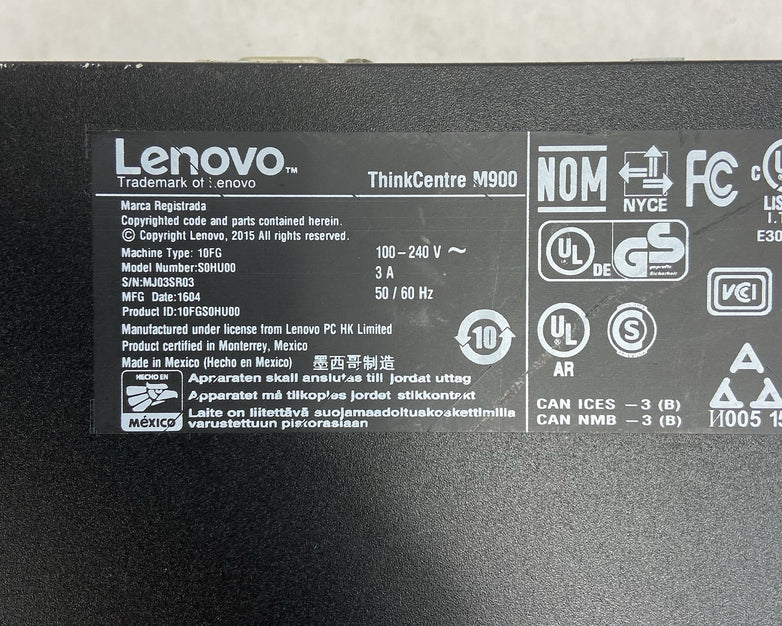 Lenovo ThinkCentre M900 SFF Intel Core i5-6500 3.2GHz 8GB RAM No HDD No OS