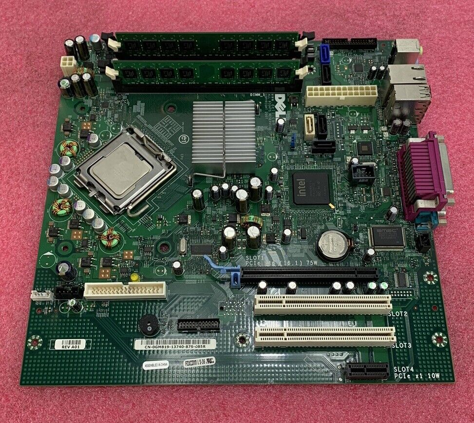 Dell OGM819 Motherboard Intel Core 2 Duo E8300 2.83GHz 2GB RAM w/ Shield